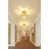 Luna Lighting Mira Model Yıldız Gold Renk Kaplama Metal Salon Yatak Mutfak Hol Modern Tavan Plafonyer Avize