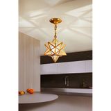 Luna Lighting Mira Model Yıldız Gold Renk Kaplama Metal Salon Yatak Mutfak Hol Modern Tavan Sarkıt Avize