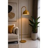 Luna Lighting Olimpos Hareketli Hardal Sarısı Büyük Boy Modern Dekoratif Metal Lambader