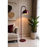 Luna Lighting Olimpos Hareketli Vişne Bordo Büyük Boy Modern Dekoratif Metal Lambader Bordo Vişne
