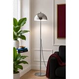 Luna Lighting Viyana Model Krom Metal Ayaklı Bohem Lambader Metal Başlıklı Salon Yatak Odası Köşe Aydınlatma