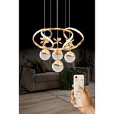 Luna Lighting Yakamoz Model Şık Tarz Modern Salon Yemek Yatak Odası Mutfak 3 Renk Ledli Avize - Gold