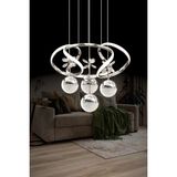Luna Lighting Zümrüt Model Salon Yatak Yemek Odası Mutfak Krom Kaplama Modern Led Avize 3 1 Krom Ledli Avize - 4