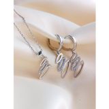 Luna Luster 18 Ayar Altın Kaplama Hare Tasarım Kolye Küpe Kadın Set Doğum Günü Hediye