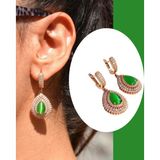 Luna Luster 18 Ayar Altın Kaplama Hürrem Sultan Büyük Abiye Tasarım Kadın Gümüş Küpe Doğum Günü Hediye