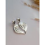 Luna Luster 925 Ayar Gümüş Rodyumlu Love Çift Best Friends Trend Erkek Kadın Kolye Ucu Yılbaşı Yeni Yıl Hediye