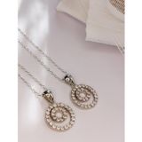 Luna Luster Gümüş Best Friends Arkadaşlık Ikili Kolye Sevgililer Günü Hediye