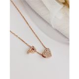 Luna Luster Gümüş Gold Kalp Tasarım Kadın P Harf Kadın Kolye Sevgililer Günü Hediye