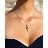 Luna Luster Gümüş Pan Baykuş Tasarım Lotus Kadın Kolye Sevgililer Günü Hediye