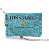 Luna Luster Hakiki Deri Erkek Mavi Minimal Kartlık Gümüş Kadın Kelebek Nazar Boncuk Bileklik