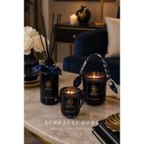 Luna Luxe Home Haute Collection | Ithal Premium Oda Kokusu ve Kokulu Mum Özel Kutulu Hediye Seti • Precious Amber