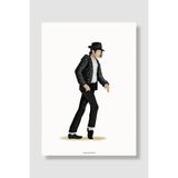 Luna Marissa Michael Jackson Poster Payetli Ceket Dans Minimal İllüstrasyon Ünlü Posteri Pop Müzik Duvar Dekoru