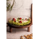 Luna Şık Desenli Cam Salata & Sunum Kasesi – Geniş Hacimli, Zarif Tasarım!