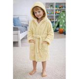 Luna Soft Kız / Erkek Çocuk Kapşonlu Wellsoft Bornoz Peluş Sabahlık | Sarı