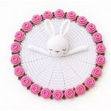 Luna Tavşan Pembe Gül Bahçesi Uyku Arkadaşı Amigurumi Organik Oyuncak