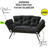 Luna Verona Edition | Mekanizmalı Ikili Kanepe | Şıklık ve Konforun Buluşması - Füme