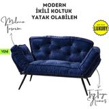 Luna Verona Edition | Mekanizmalı Ikili Kanepe | Şıklık ve Konforun Buluşması - Lacivert