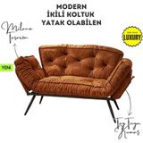 Luna Verona Edition | Mekanizmalı Ikili Kanepe | Şıklık ve Konforun Buluşması - Turuncu