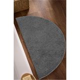Luna Yarım Ay Kaymaz Taban Yıkanabilir 40X80 cm Tek Parça Banyo / Balkon Paspası - Gri - 40 x 80 cm