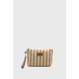 LUNABLU Kadın Çizgili Keten Clutch Çanta