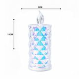 Lunaev 12 Adet LED Candle Kamp Büyük Boy - ÇAP:5 cm - Y: 16 cm Pilli LED Mum Mika Kristal Plastik Ya
