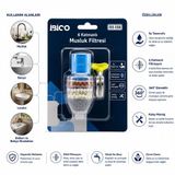 Lunaev 12 Adet Musluk Ucu Filtresi 6 Katmanlı - Taşlı 360° 16 - 19 mm Tüm Musluklara Uyum Kireçlenme