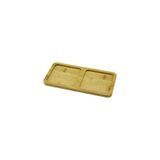 Lunaev 2 Bölmeli Dikdörtgen Ahşap Bambu Yağdanlık Altlık Mini Tepsi 20X10X0.8 cm