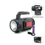 Lunaev 2İN1 19PCS - Tamir - Hırdavat Seti El Fener - Projektör LED + COB USB - Type - C - Pil Şarjlı