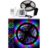 Lunaev 5 Metre Rgb Şerit Led Seti-İç ve Dış Mekan Silikonlu-Tak Çalıştır