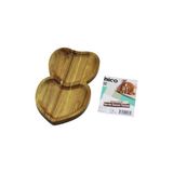 Lunaev AKASYA KALPLİ 2 BÖLMELİ AHŞAP SERVİS SUNUM TEPSİ - TAHTASI 25 X 14 X 1.4CM