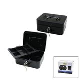 Lunaev Anahtarlı Küçük Metal Para -Değerli Eşya Kutusu 2KAT=TEK+6 Bölme Taşıma Kulp - 15.2X11.8X8CM