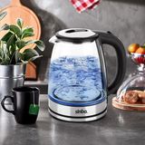Lunaev Cam - Ledli Kettle 1.8 L Gizli Rezistans - Kablosuz 360 Derece Gövde 1500 W SK-8033