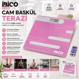 Lunaev Dijital - Pilli Renkli Cam Banyo Baskül Terazi Tartı LCD Ekran 180 kg / 50 g 26x26 cm İ11 - 0