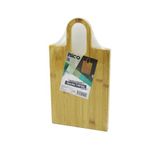 Lunaev DİKDÖRTGEN=22X38CM AHŞAP BAMBU KESİM PANOSU - KESME TAHTASI OVAL KULPLU