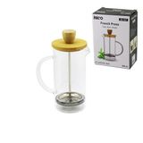 Lunaev French Press Bambu Kapak 350 ml Cam Bitki Süzgeçi