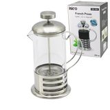 Lunaev French Press Metal Kafes - Metal Kapak 800 ml Cam Bitki Süzgeçi