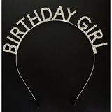 Lunaev Gümüş Kristal Taşlı Birthday Girl Doğum Günü Tacı İthal Ürün A Kalite 17x16 cm Parti Taçları