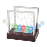 Lunaev LED Işıklı Newtons Balans Newton Beşiği Topları Bilye Büyük Boy
