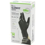 Lunaev Reflex Slimfit Glove KOD-032 M Siyah Pudrasız Muayene Eldiven 100LÜ (4490)