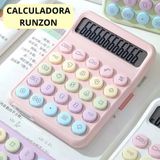 Lunaev Runzon Renkli Hesap Makinesi Yuvarlak Uçlu 12 Hane Mavi RZ-822