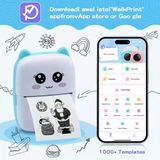 Lunaev Taşınabilir Yazıcı, Mini Cep Kablosuz Termal Yazıcı Android iOS Akıllı Telefonlar için Uygun,