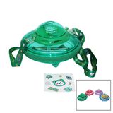 Lunaev Ufo Modeli Renkli Mika Kristal Suluk Matara Pipetli - Taşıma Askılı 550 ml ( Herhangi Bir Ren