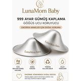 Lunamom Baby Gümüş Kaplama Göğüs Ucu Koruyucu Kapak 2’li Set | Emzirme Dönemi Koruyucu