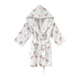 Lunanino Müslin %100 Pamuk Bebek Bornoz 5-7 Yaş Flamingo