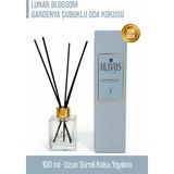 Lunar Blossom Gardenya Çubuklu Oda Kokusu 100 ml – Zarif ve Dingin Beyaz Çiçek, Uzun Süreli Etki - Beyaz - Altın - 1 Adet