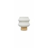 Lunara Lamp | Dekoratif Abajur, Moonvia Modern Dekoratif Masa Lambası, Mermer ve Bambu Rengi, 26cm Yükseklik, LED Ampul Dahil, 3D Baskılı, Oturma Odası için Minimal Tasarım
