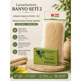 Lunariastore Banyo Seti 2 - Gençay Kabak Lifi Kese - Ipli + Gençay Doğal Defne Sabunu