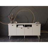 Lunaris Konsol 180 cm %100 Mdf Lake Ahşap Ayaklı - Bej