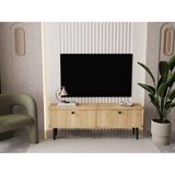 Lunaris Tv Ünitesi - Tv Sehpası 140 cm %100 Mdf Lake Ahşap Ayaklı - Safir Meşe