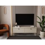 Lunaris Tv Ünitesi - Tv Sehpası 160 cm %100 Mdf Lake Ahşap Ayaklı - Bej